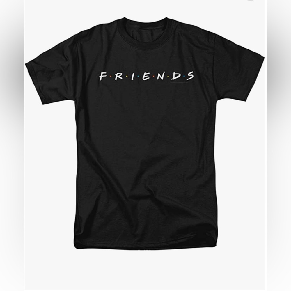 Authentic "Friends" Graphic Tee Shirt Vintage Black Size Large Wrap Party Gift